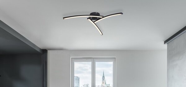 Globo 67129-18 LED koupelnové přisazené stropní svítidlo Tansy I 1x18W | 1500lm | 3000-4000-6000K | IP44 - nastavitelné, paměťová funkce, krokové stmívání, černá