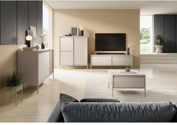 Komoda Fabrio F4 (béžová). Akce -7%