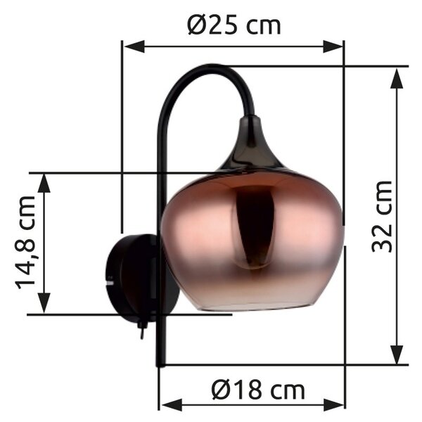 Globo GLB15548WG nástěnné svítidlo MAXY E27