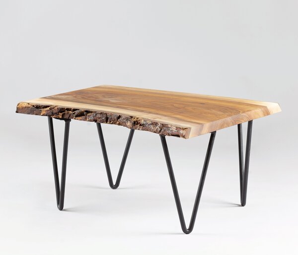 Stůl Natural ořech nature kovová s práškovým matným lakem olej stoly konferenční stůl