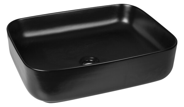 Novoterm Keramické umyvadlo na desku NV-KR-384 BLM černé matné