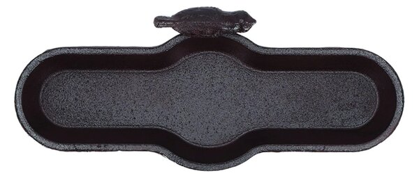 Napajedlo pro ptáky Bird, 7x29,5 cm, litina, hnědá