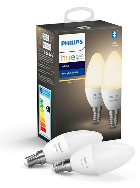 Philips HUE 8718699671273 Hue Bluetooth set 2x LED žárovka white E14 5,5W 470lm 2700K