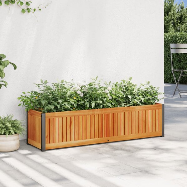 Zahradní truhlík 110x30x27,5 cm masivní akáciové dřevo a ocel