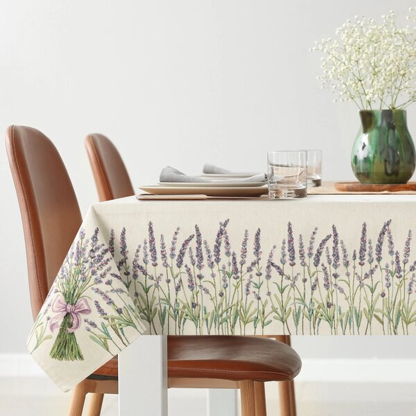 GOBELÍNOVÝ UBRUS LAVENDER 140X180 CM VZOROVANÝ