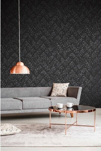 A.S. Création | Vliesová tapeta na zeď New Walls 37394-5 | 0,53 x 10,05 m | černá, metalická, šedá