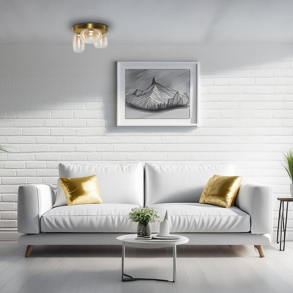 LED Stropní svítidlo VASO LED/12W/230V pr. 42 cm zlatá/kouřová
