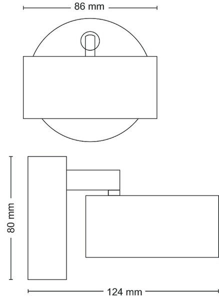 Philips BRACIA bodové svítidlo LED 5,5W 550lm 2700K IP20, bílé