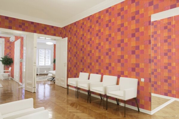 A.S. Création | Vliesová tapeta na zeď New Walls 37406-5 | 0,53 x 10,05 m | červená, oranžová