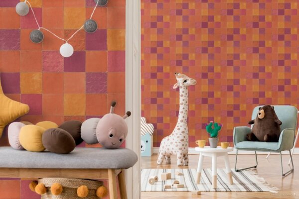 A.S. Création | Vliesová tapeta na zeď New Walls 37406-5 | 0,53 x 10,05 m | červená, oranžová
