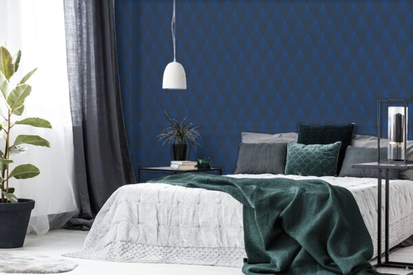 A.S. Création | Vliesová tapeta na zeď New Walls 37419-1 | 0,53 x 10,05 m | modrá