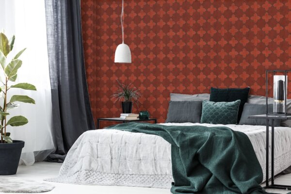 A.S. Création | Vliesová tapeta na zeď New Walls 37421-1 | 0,53 x 10,05 m | červená, černá, šedá