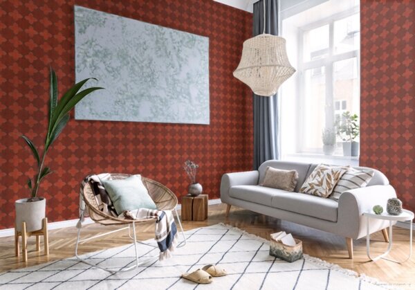 A.S. Création | Vliesová tapeta na zeď New Walls 37421-1 | 0,53 x 10,05 m | červená, černá, šedá