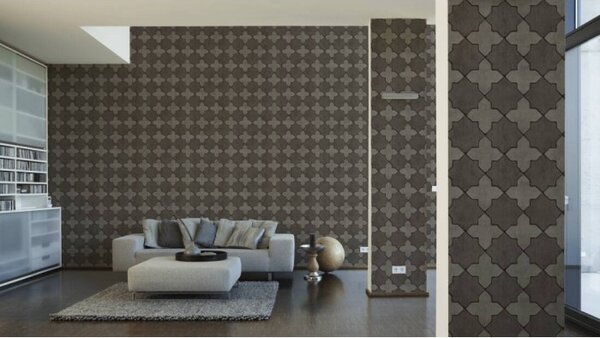 A.S. Création | Vliesová tapeta na zeď New Walls 37421-3 | 0,53 x 10,05 m | černá, šedá