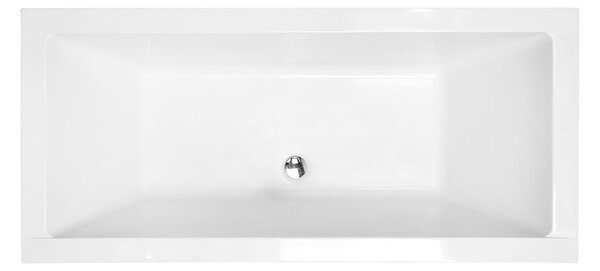 Besco Volně stojící vana ze sanitárního kompozitu Vera CC/BP 180x80, bez přepadu Rozměry (cm): 180x80, Typ a barva výpustě: Alcaplast Click-Clack s horním čištěním, černá mat