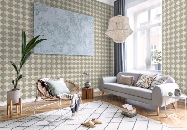 A.S. Création | Vliesová tapeta na zeď New Walls 37421-5 | 0,53 x 10,05 m | krémová, šedá