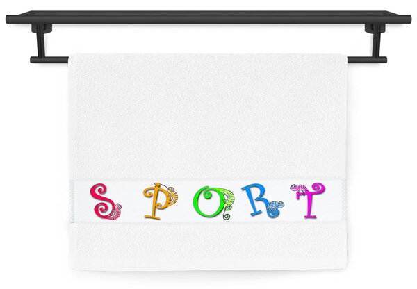 Dětský ručník Veba RUJANA tisk Sport chameleon bílá Velikost: 30x50 cm
