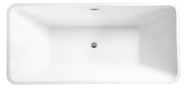 Besco Akrylátová volně stojící vana Evita BW 160x80 Barva: Bílá/černá, Rozměry (cm): 160x80, Typ a barva výpustě: Click-Clack s přepadem, chrom