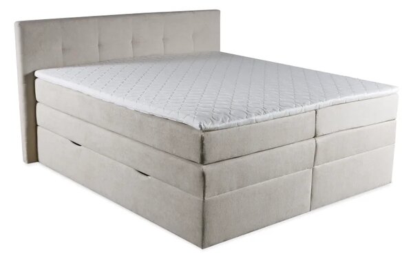 Kontinentální boxspring postel ANNA 200x220, šedá (gerra 80)