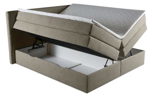 Kontinentální boxspring postel ANNA 200x220, šedá (gerra 90)
