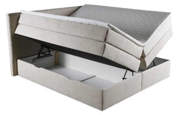 Kontinentální boxspring postel ANNA 200x220, šedá (gerra 80)
