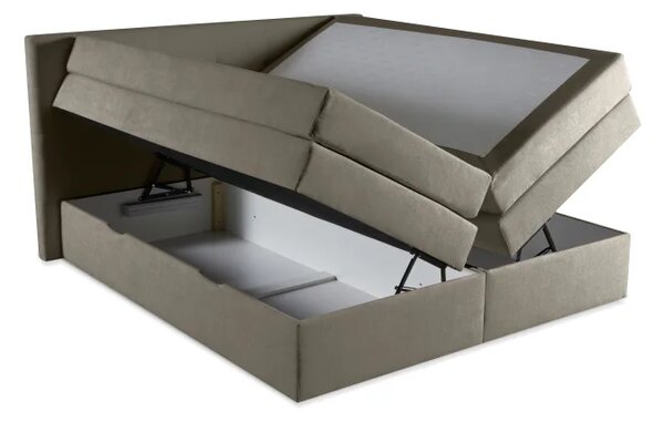 Kontinentální boxspring postel ANNA 200x220, šedá (gerra 90)