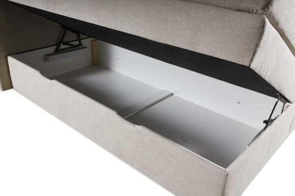 Kontinentální boxspring postel ANNA 200x220, šedá (gerra 80)