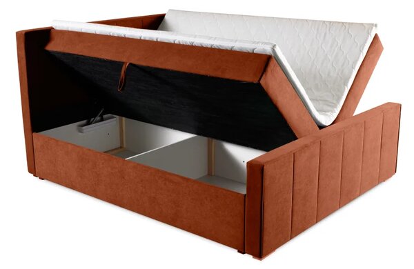 Boxspring postel RITA, 200x160, oranžová (pretty 9)
