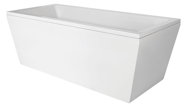 Besco Volně stojící vana ze sanitárního kompozitu Vera CC/BP 180x80, bez přepadu Rozměry (cm): 180x80, Typ a barva výpustě: Alcaplast Click-Clack s horním čištěním, černá mat