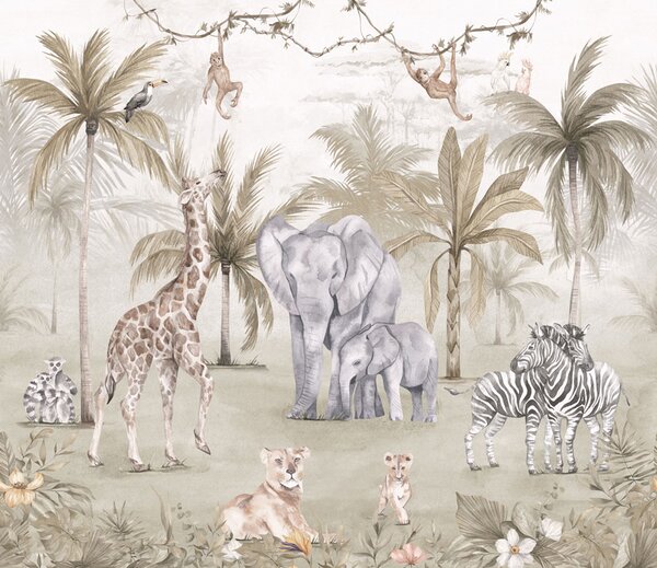 Dětská vliesová obrazová tapeta na zeď, Džungle, 982-2, Mika, ICH Wallcoverings