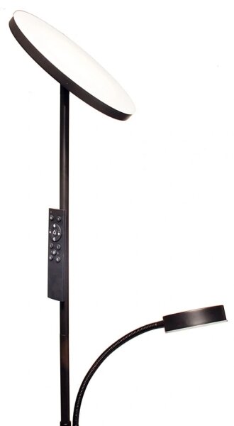 LED Stm. stoj. lampa NORA LED/25W/230V 2200/3000/4000K + LED/5W 3000K černá + DO