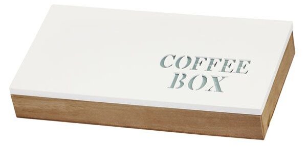 Krabička na kávové kapsle TimeLife 4 přihrádky MDF