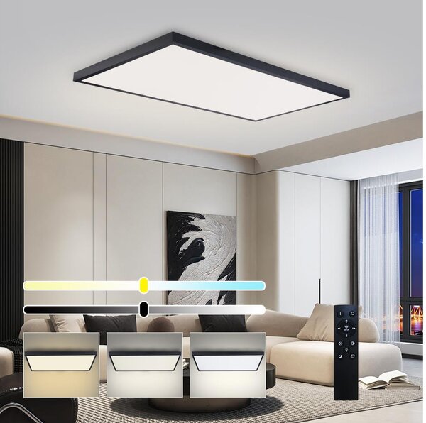 Brilagi-LED Stmívatelné koupelnové svítidlo FRAME SMART LED/96W/230V IP44 čer+DO