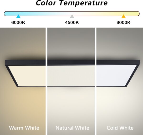 Brilagi-LED Stmívatelné koupelnové svítidlo FRAME SMART LED/96W/230V IP44 čer+DO