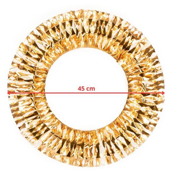 LED světelný kruh 45cm 360LED 8-funkcí IP44 teplá bílá + záblesky