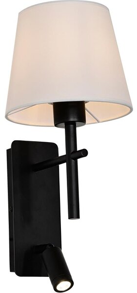 Zuma Line W4106-2BK+WH-LED Nást. lampa LUNA 1xE27/40W/230V + LED/2,5W černá/bílá