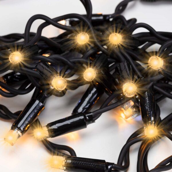 LED krápníky 2,5m, 50LED PRO, IP65, teplá bílá + záblesky
