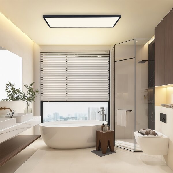 Brilagi-LED Stmívatelné koupelnové svítidlo FRAME SMART LED/96W/230V IP44 čer+DO