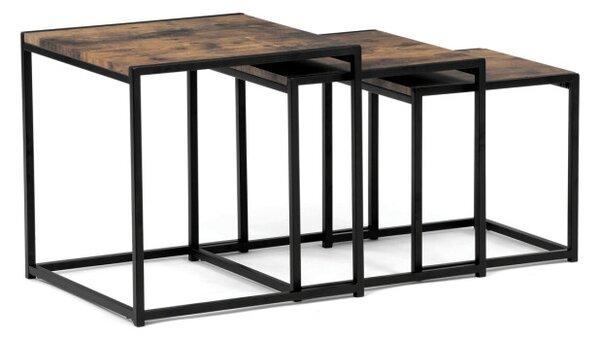 Sada 3 konferenčních stolků old wood AF-3003 OLW