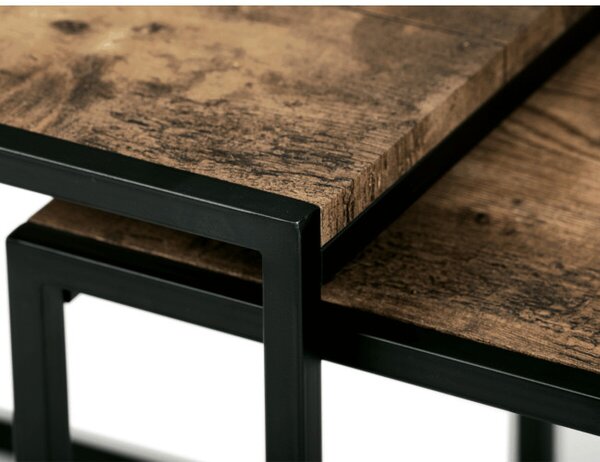Sada 3 konferenčních stolků old wood AF-3003 OLW
