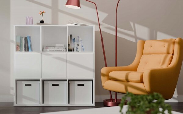 Regál TopEshop 110,5 cm x 110,5 cm x 30 cm bílý