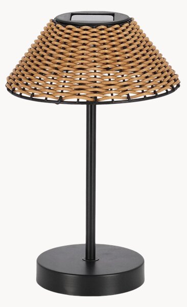 Solární stolní LED lampa v ratanovém vzhledu Kalyan