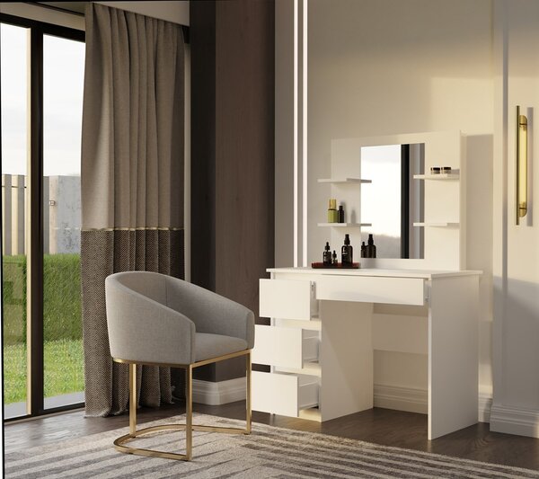 TP Living Toaletní stolek Marina Mijas 98,4 cm bílý levý