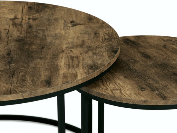 Sada 2 konferenčních stolků old wood AF-3002 OLW