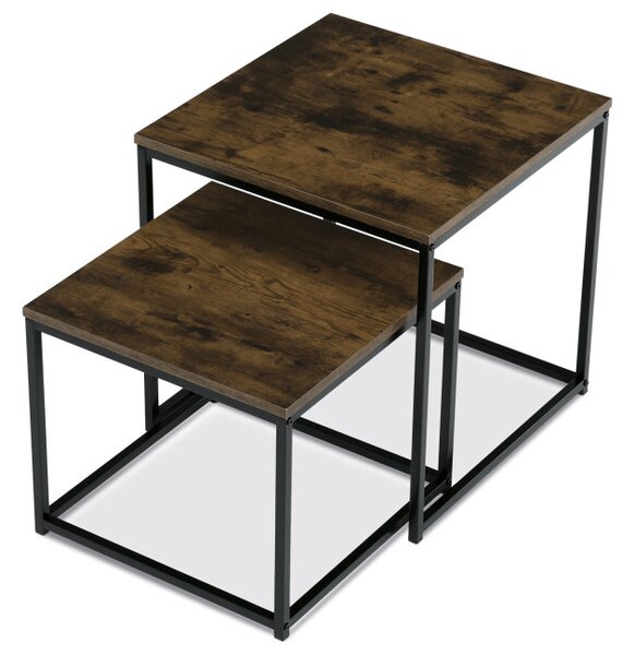 Sada 2 konferenčních stolků old wood AF-076 OLW