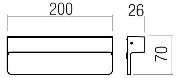 Redo Venkovní nástěnné LED svítidlo KANT 4,5W, š. 20 cm, IP65, CCT 2700-3000K, 24V Barva: Antracit