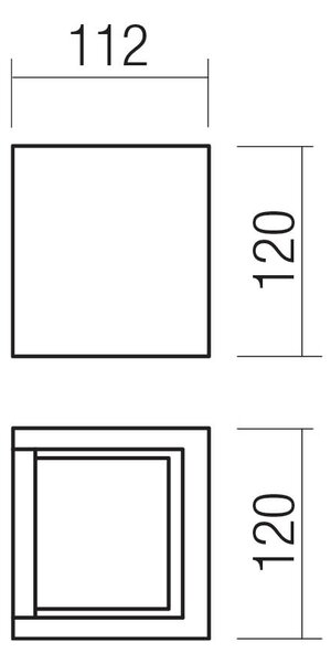 Redo Venkovní nástěnné LED svítidlo PETRA 12W, v. 12 cm, IP54 Barva: terracotta, Barva světla: 2700K