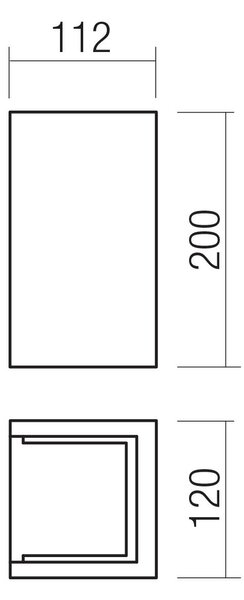 Redo Venkovní nástěnné LED svítidlo PETRA 12W, v. 20 cm, IP54 Barva: Bílá, Barva světla: 2700K