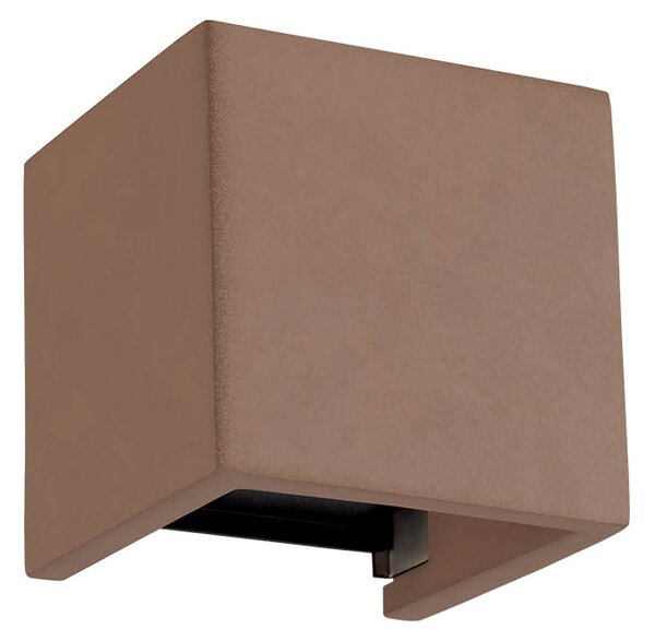 Redo Venkovní nástěnné LED svítidlo PETRA 12W, v. 12 cm, IP54 Barva: terracotta, Barva světla: 2700K
