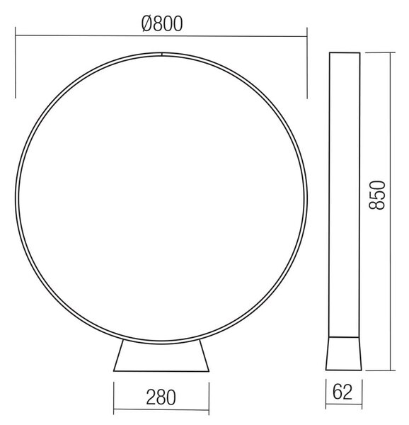 Redo Venkovní nástěnné LED svítidlo ONIRO 20W, ø 80 cm, IP65 Barva: Antracit, Barva světla: 2700K